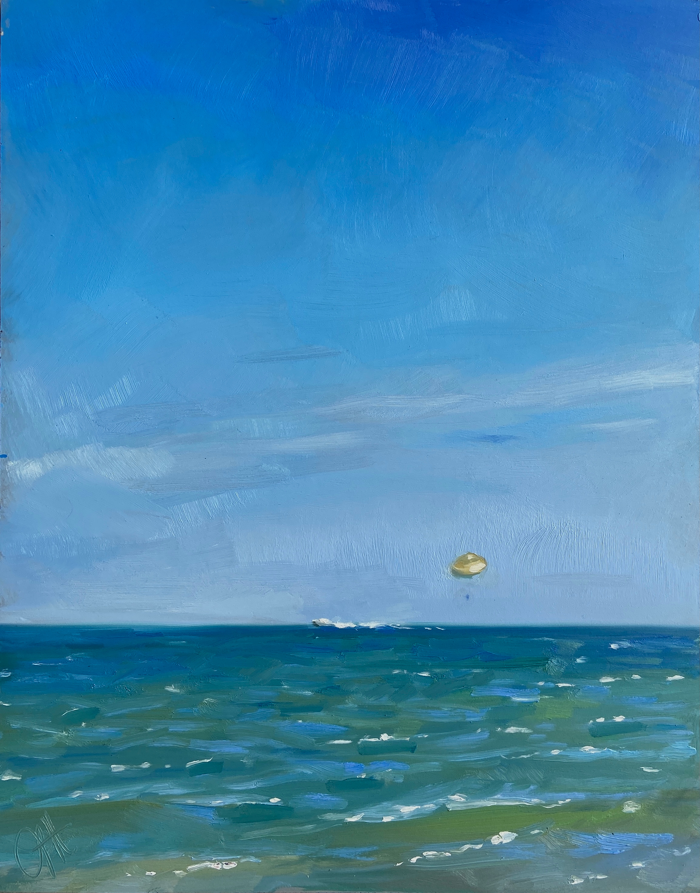 Parasailing Stranger, 2021
14 x 11 in. Oil on Panel
Painted En Plein Air
Vanderbilt Beach - Naples, FL
$450